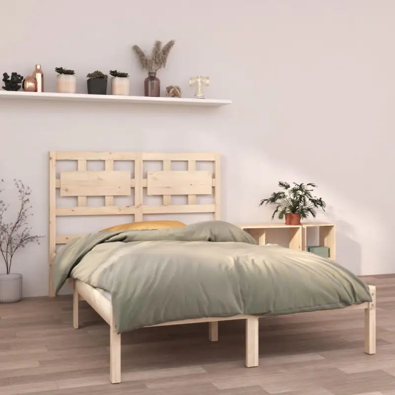 Houten bedframe met tijdloos ontwerp van massief grenenhout - Naturel / 120 x 190 cm - Bedden & bedframes