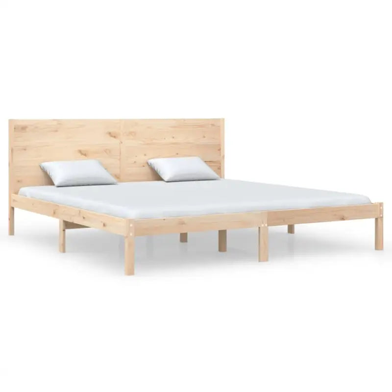 Houten bedframe van massief grenenhout met aanvullende ondersteuning - Bedden & bedframes