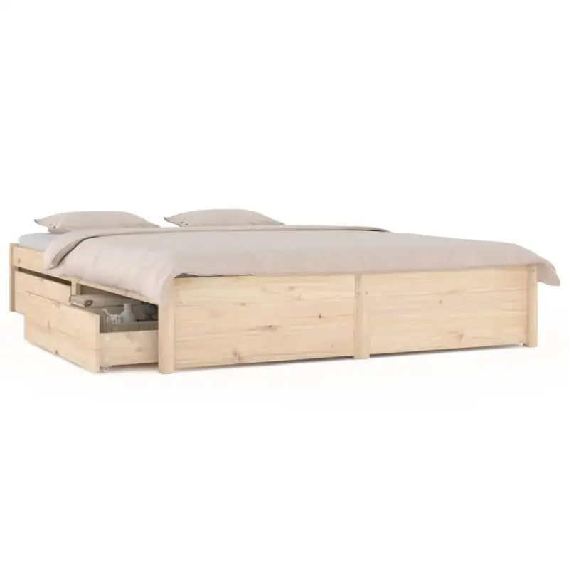 Houten bedframe van massief grenenhout met levering bevat - Bedden & bedframes