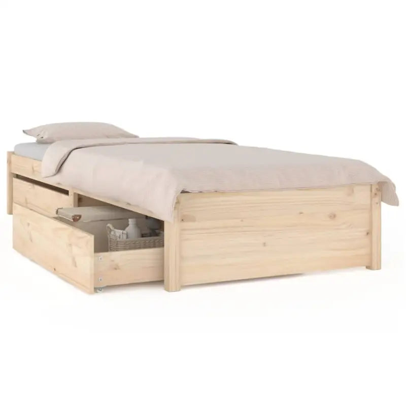 Houten bedframe van massief grenenhout met levering bevat - Bedden & bedframes