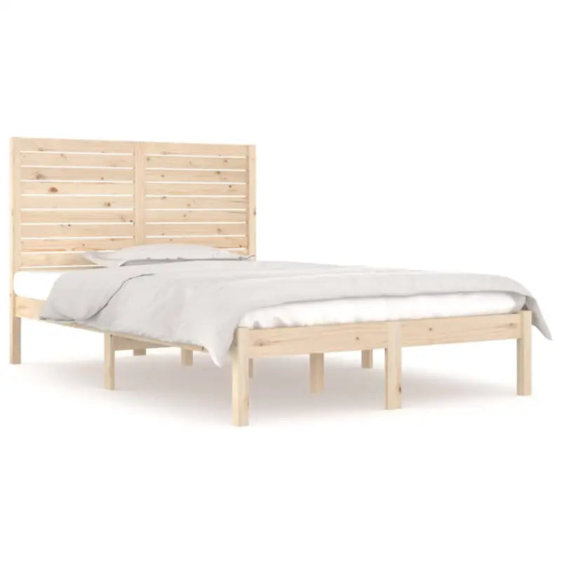 Houten bedframe van massief grenenhout met tijdloos ontwerp - Bedden & bedframes