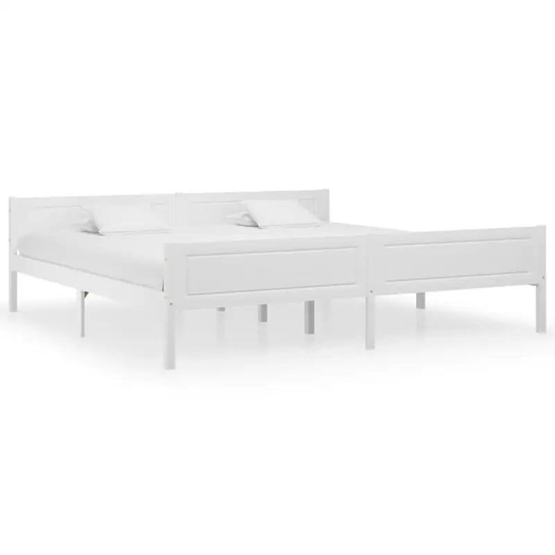 Houten bedframe van massief grenenhout voor een moderne slaapkamer - Wit / 200 x 200 cm - Bedden & bedframes