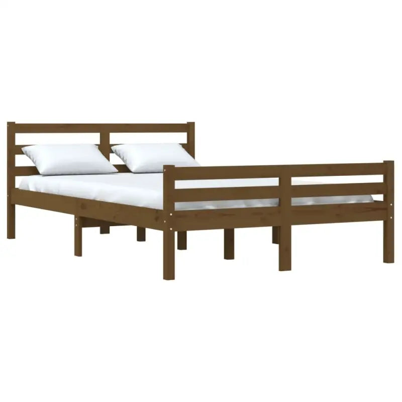 Houten bedframe van massief grenenhout voor een moderne slaapkamer - Bedden & bedframes