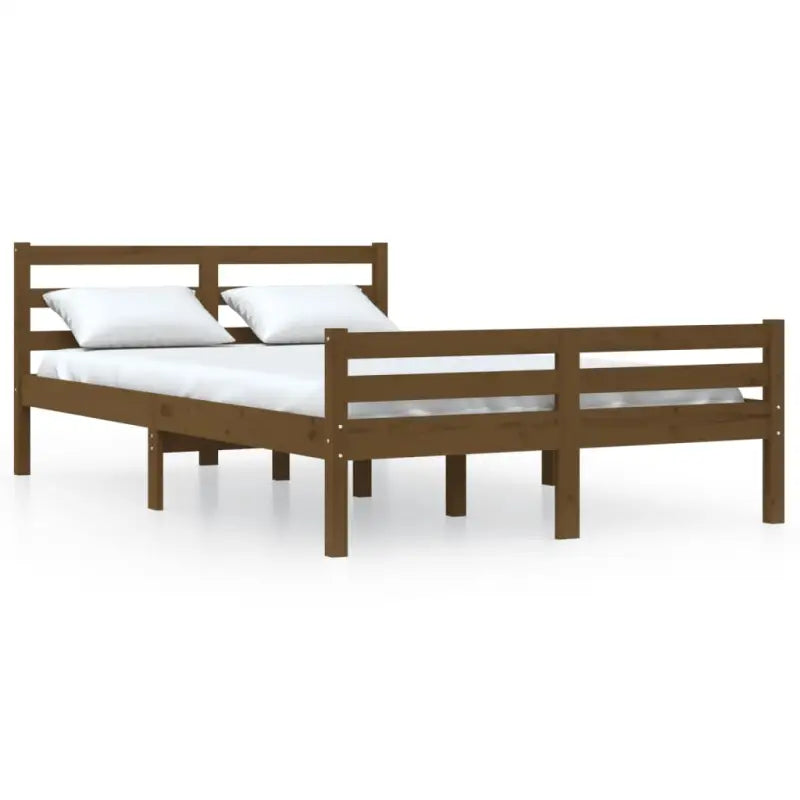 Houten bedframe van massief grenenhout voor een moderne slaapkamer - Bedden & bedframes