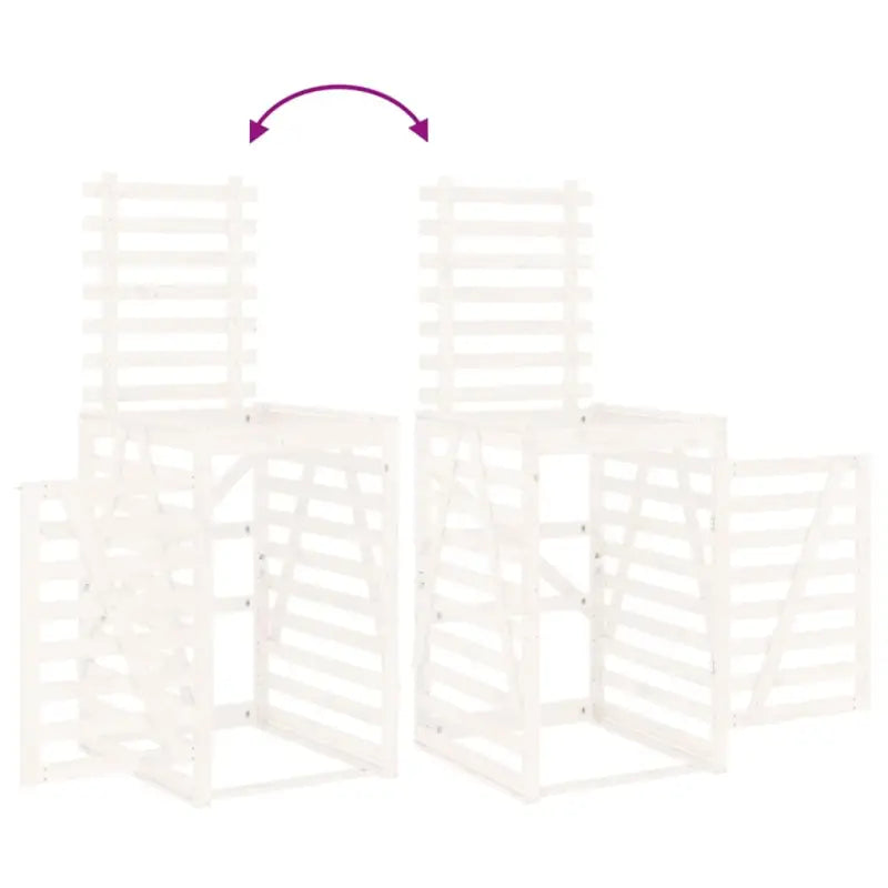 Houten berging voor afvalcontainer van massief grenenhout - Containerbergingen