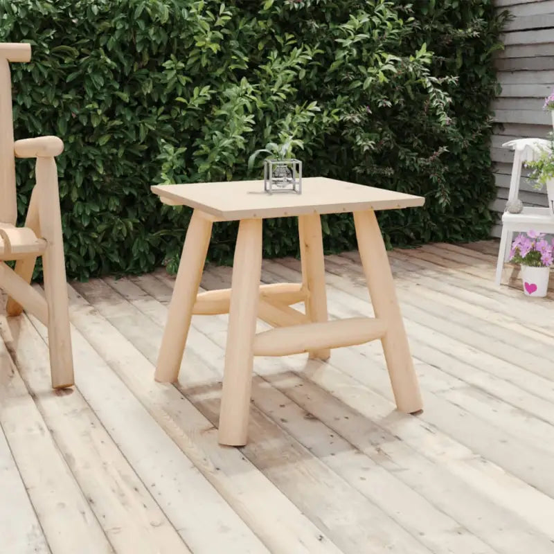 Houten bijzettafel van massief vurenhout met houten frame - Modulaire tuinbanken