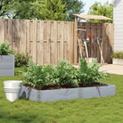 Houten bloempot van massief grenenhout met open bodem en gegalvaniseerde scharnieren - Grijs / 150 x 100 x 21.5 cm / 1