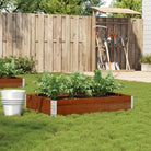 Houten bloempot van massief grenenhout met open bodem en gegalvaniseerde scharnieren - Donkerbruin / 120 x 80 x 21.5 cm