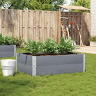 Houten bloempot van massief grenenhout met open bodem en gegalvaniseerde scharnieren - Grijs / 120 x 80 x 41 cm / 1