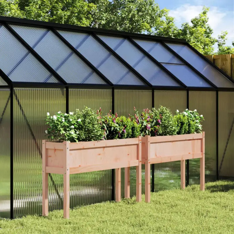 Houten bloempotten en plantenbakken van massief douglashout - Bloempotten & plantenbakken