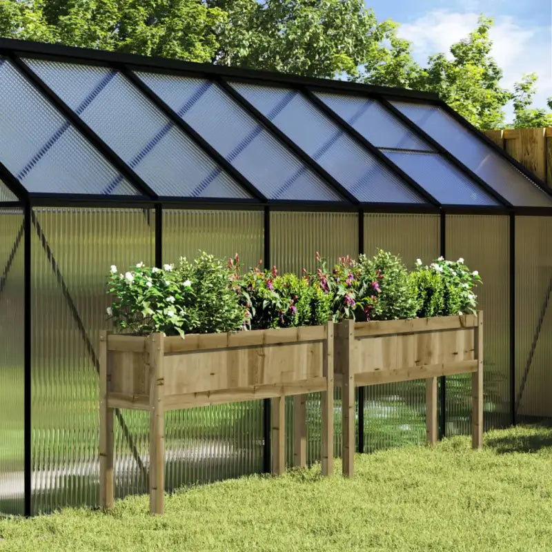 Houten bloempotten en plantenbakken van massief douglashout - Naturel geïmpregneerd / 2 - Bloempotten & plantenbakken