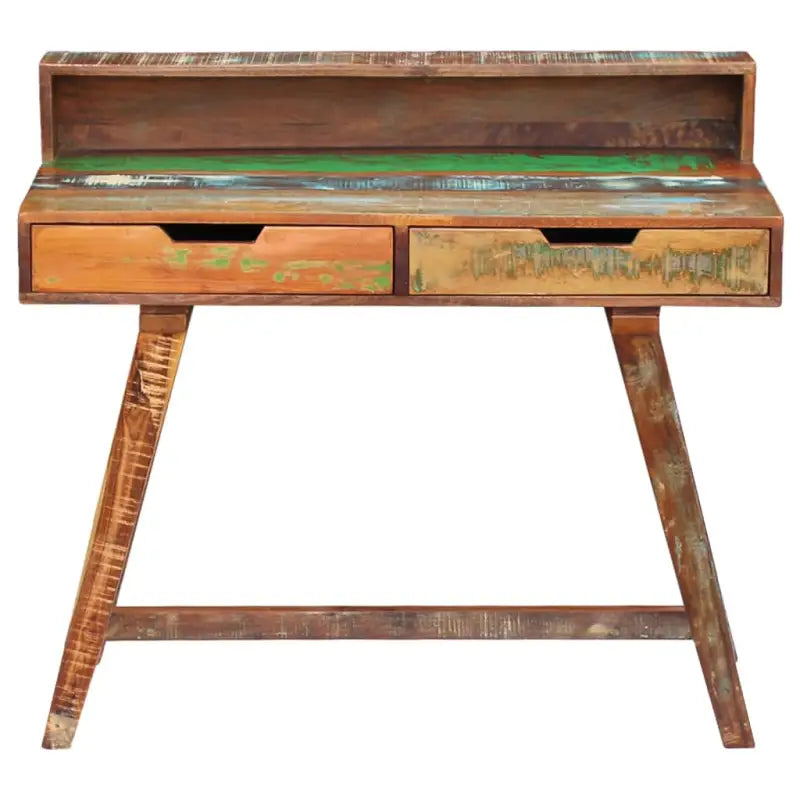Houten bureau in vintage stijl van massief gerecycled hout - Bureaus