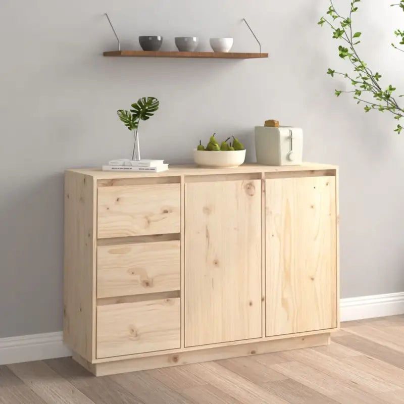 Houten dressoir met massief grenenhout voor woonkamer of slaapkamer - Naturel / 1 - Dressoirs & buffetkasten