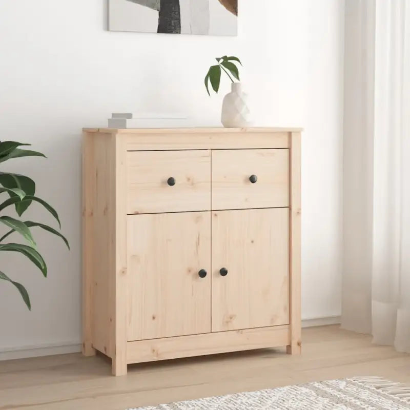 Houten Dressoir van massief grenenhout voor een opgeruimde woonkamer - Naturel / 1 / Dressoir met 2 deuren - Dressoirs