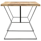 Houten eettafel met industriële stijl van massief mangohout - Eettafels