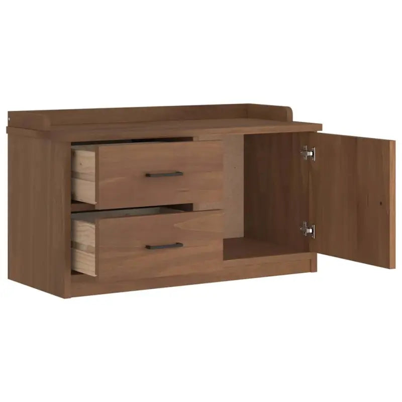 Houten gangbank met massief grenenhout voor een warme entree - Opberg- & halbankjes