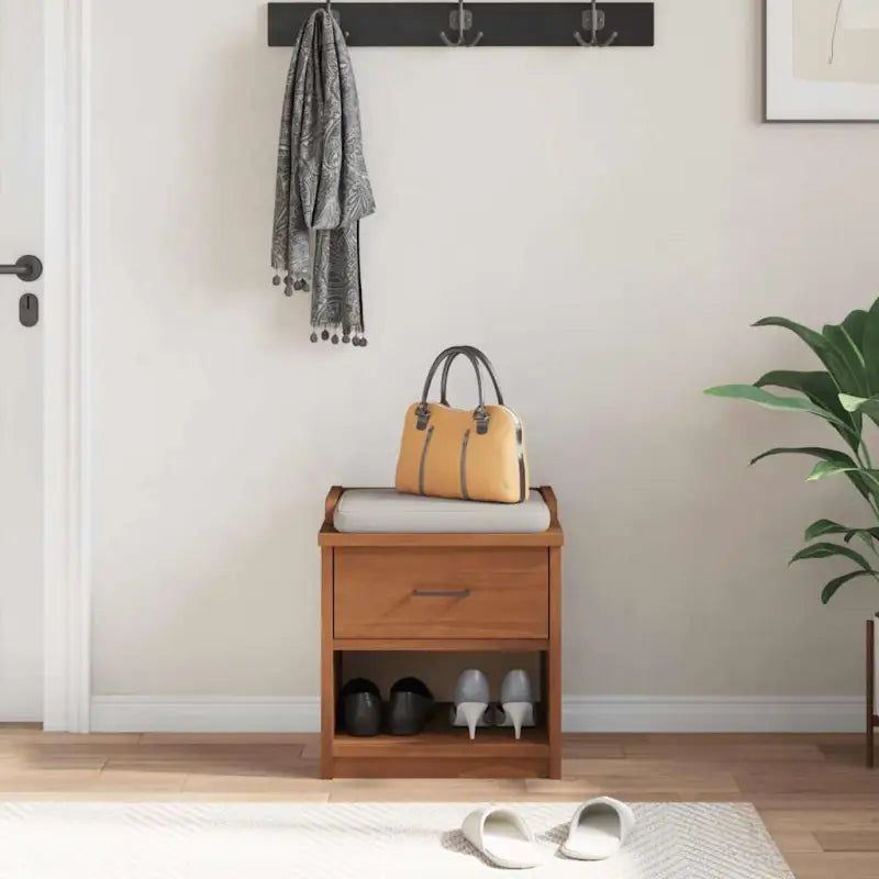 Houten gangbank van massief grenenhout met rustieke charme - Opberg- & halbankjes