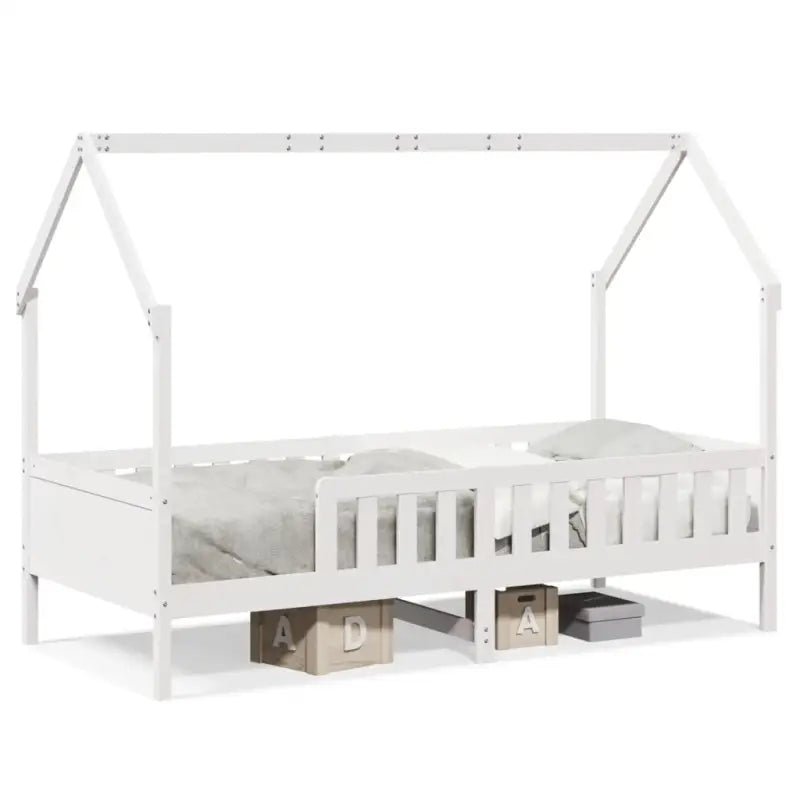 Houten kinderbedframe met open dakstructuur en massief grenenhout - Bedden & bedframes