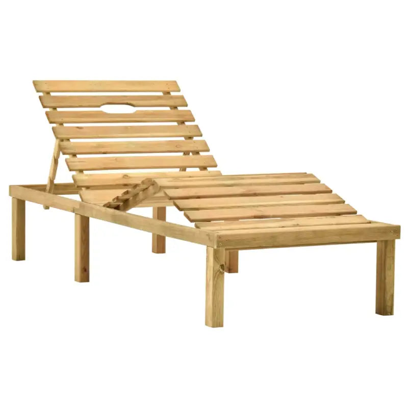 Houten loungebed met kussen voor buiten met rustieke charme - Ligstoelen