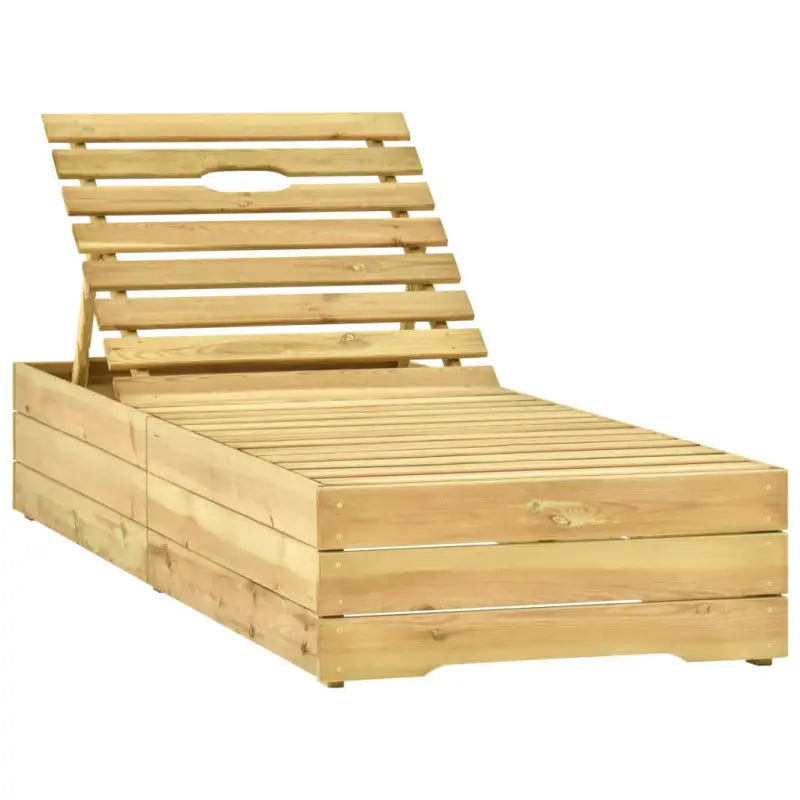 Houten loungebed voor tuin of terras met rustieke charme - 1 / Zonder tafel - Ligstoelen