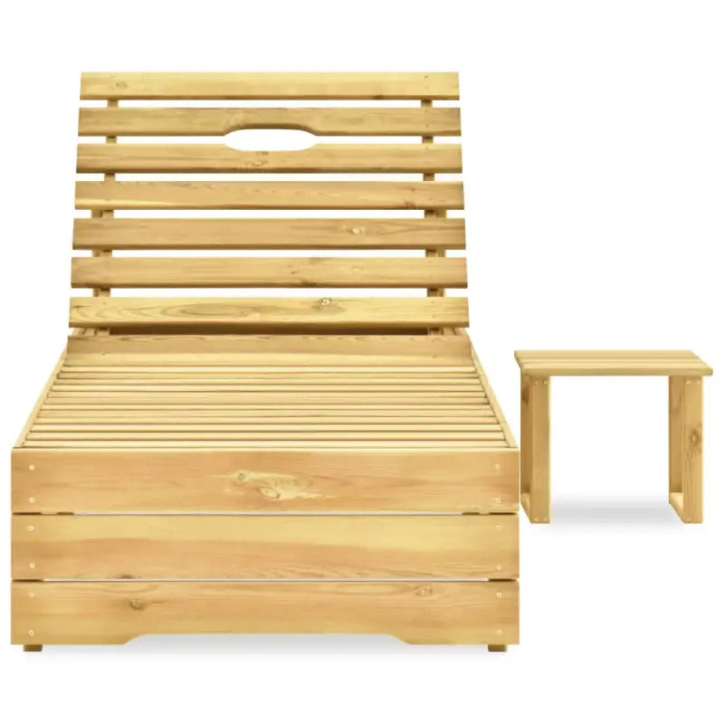 Houten loungebed voor tuin of terras met rustieke charme - Ligstoelen
