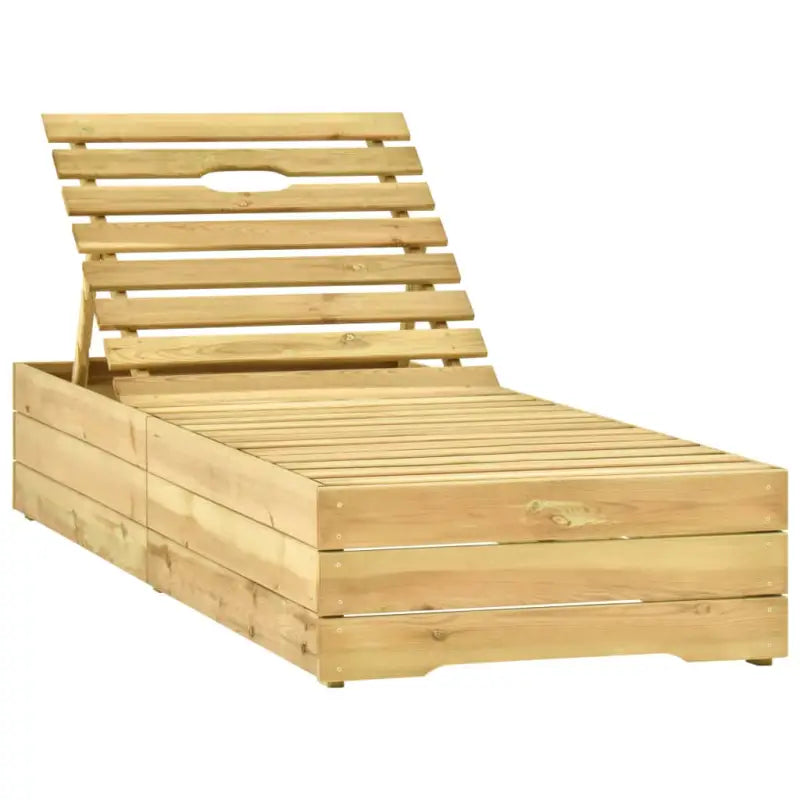 Houten loungebed voor tuin of terras met rustieke charme - Ligstoelen