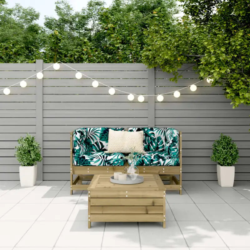 Houten loungeset met modulair ontwerp voor je tuin of terras - Tuinsets