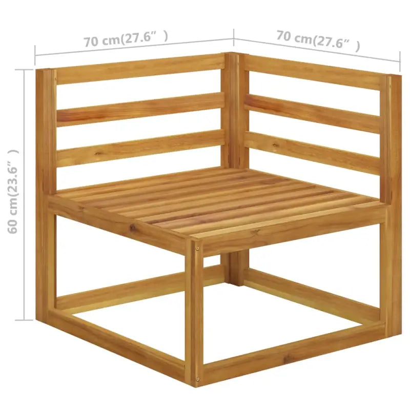 Houten loungeset van massief acaciahout voor de tuin of terras - Tuinsets