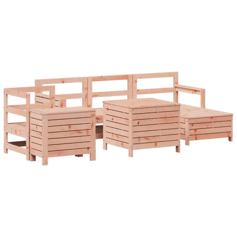 Houten loungeset van massief Douglas vurenhout voor tuin en terras - Tuinsets