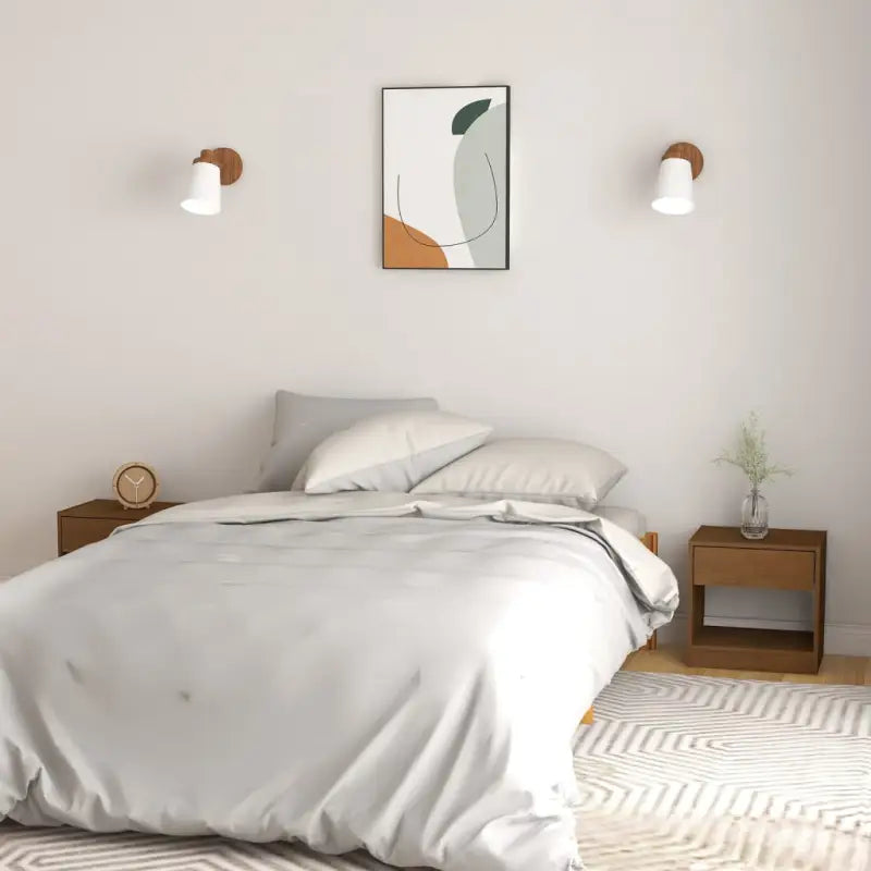 Houten nachtkastje van massief grenenhout met rustieke charme - Honingbruin / 2 - Nachtkastjes