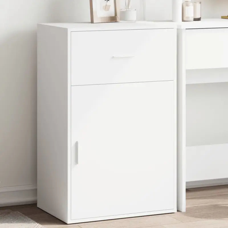 Houten opbergkast met stevig blad en bewerkt hout voor opgeruimde ruimtes - Wit / 1 - Opbergkasten & lockerkasten