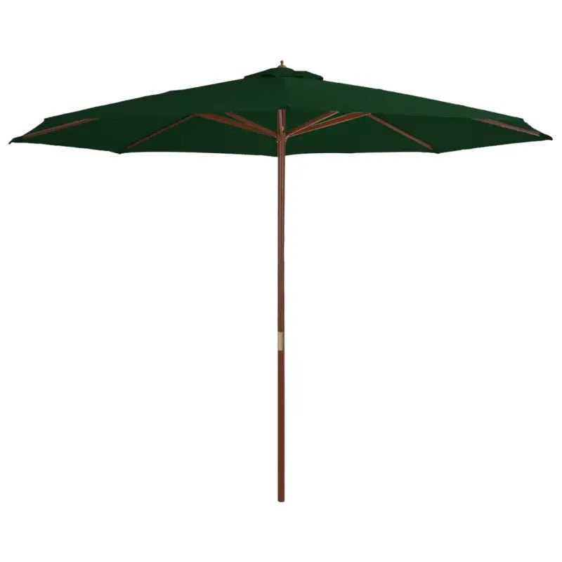 Houten paal parasol voor schaduw en UV-bescherming - Groen / 1 - Parasols en zonneschermen