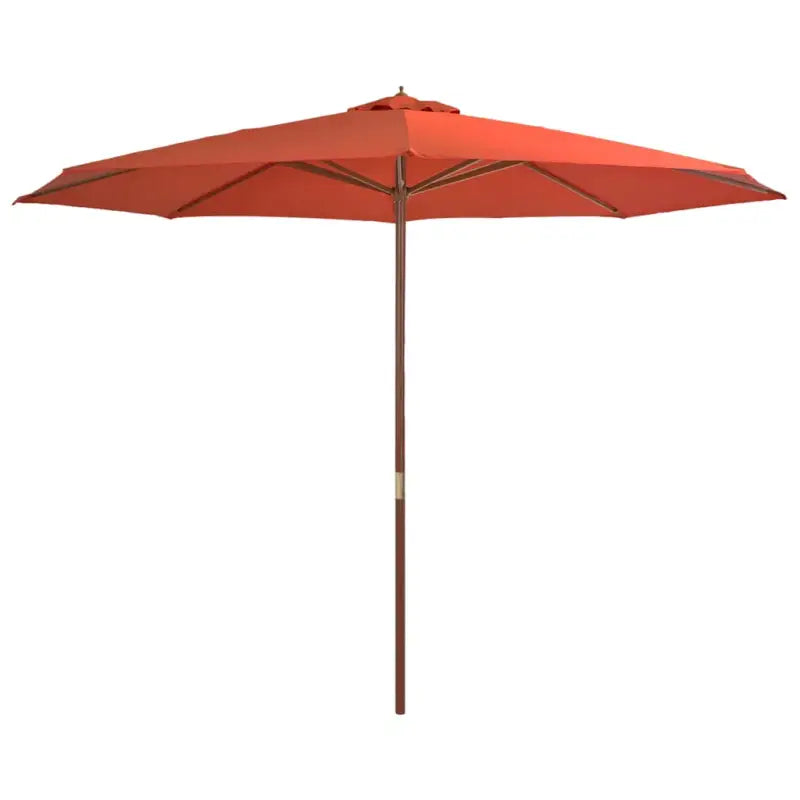 Houten paal parasol voor schaduw en UV-bescherming - Terracotta / 1 - Parasols en zonneschermen