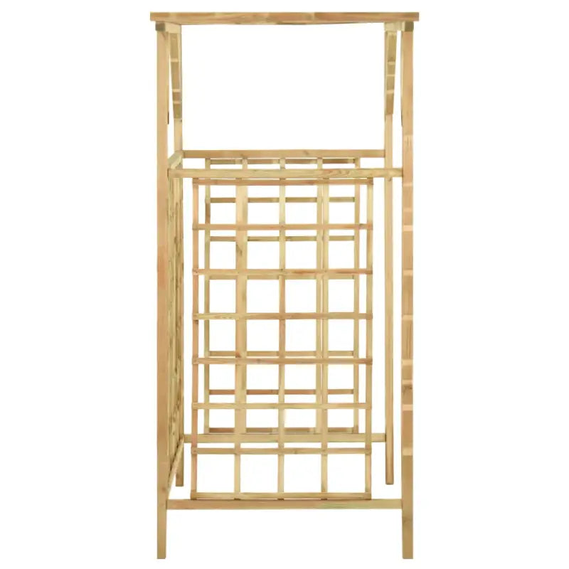 Houten pergola voor 2 containers van groen geïmpregneerd grenenhout - Tuinbogen latwerk & pergola’s