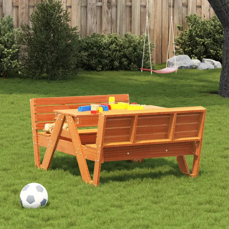 Houten picknicktafel van massief grenenhout voor kinderbaksesspellen - Tuintafels