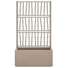 Houten plantenbak met latwerk voor klimplanten in tuin of terras - Bloempotten & plantenbakken