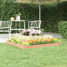 Houten plantenbak van massief grenenhout voor bloemen en planten - Natuurlijk douglashout / 110 x 110 x 27 cm / 1