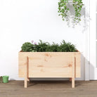 Houten plantenbak van massief grenenhout voor tuin en balkon - Natuurlijk grenenhout / 101 x 50 x 57 cm / 1