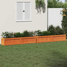 Houten plantenbak van massief grenenhout voor tuin en balkon decoratie - Bruingrenen / 2 - Bloempotten & plantenbakken