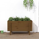 Houten plantenbak van massief grenenhout voor tuin en balkon - Honingbruin grenenhout / 101 x 50 x 57 cm / 1