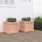 Houten plantenbak van massief grenenhout voor tuin en balkon - Natuurlijk douglashout / 2 - Bloempotten & plantenbakken