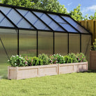 Houten plantenbak van massief grenenhout voor tuin en balkon decoratie - Natuurlijk grenenhout / 2 - Bloempotten &