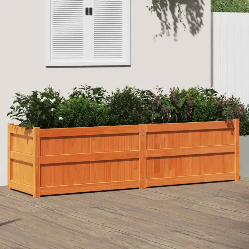 Houten plantenbak van massief grenenhout voor tuin en balkon - Bloempotten & plantenbakken