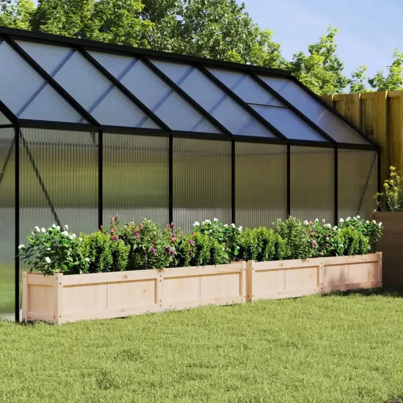 Houten plantenbakken van massief grenenhout voor tuin en balkon - Natuurlijk grenenhout / 2 - Bloempotten &