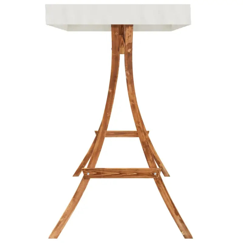 Houten schommelbank met luifel van massief vurenhout met teak afwerking - Schommelbanken