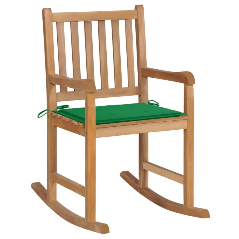 Houten schommelstoel voor binnen en buiten de perfecte keuze fijn geschuurd - Groen / 1 - Tuinstoelen