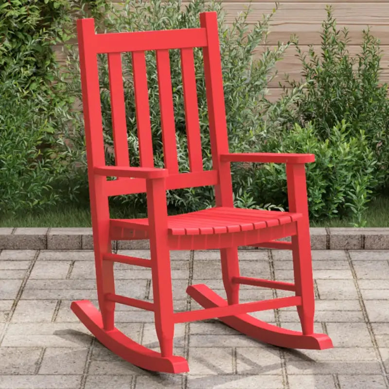 Houten Schommelstoel voor Buiten met Stevige Populierenhouten Frame - Rood / 1 - Schommelstoelen