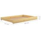 Houten slaapbank van massief grenenhout met comfortabele afmetingen - Bruin - Bedden & bedframes