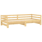 Houten slaapbank van massief grenenhout met comfortabele afmetingen - Bruin - Bedden & bedframes