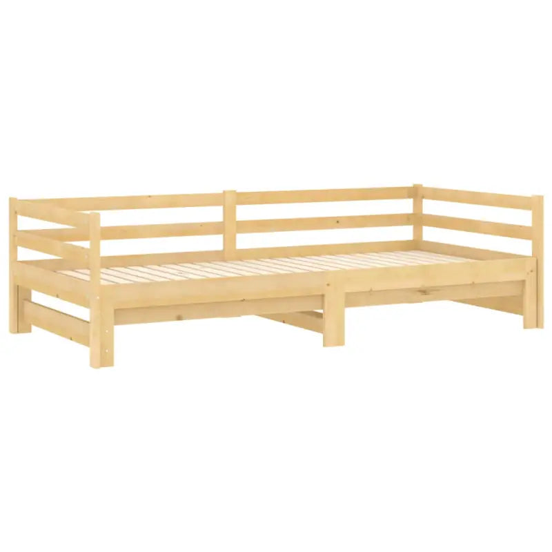 Houten slaapbank van massief grenenhout met comfortabele afmetingen - Bruin - Bedden & bedframes